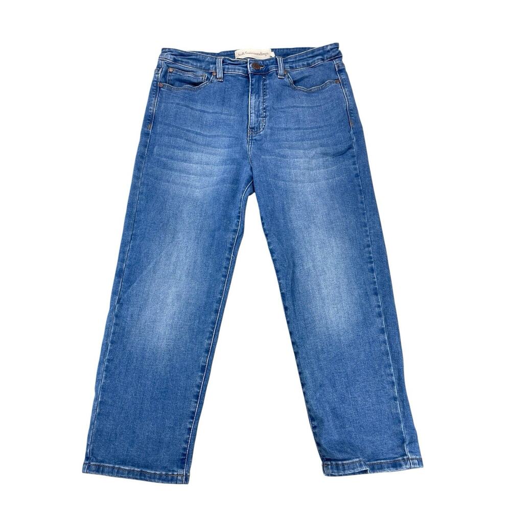 Soft Surroundings Ultimate Denim Cropped Jeans Womens Sz 12P Stretch Medium Wash